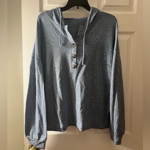 Powder blue light weight hoodie